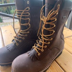 NEW- Steel Toe Boots Gravel Gear Leather